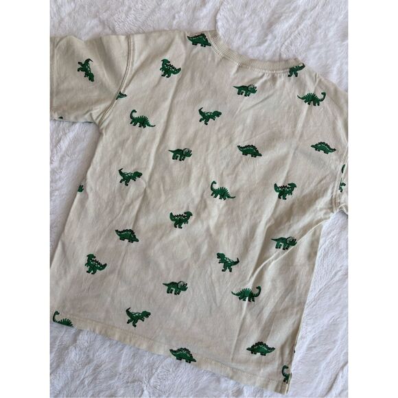 Zara Dinosaurs Short Sleeve Shirt Size 4-5 Years - Picture 1 of 5